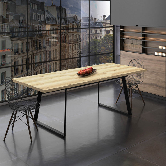 שולחן אוכל נפתח דגם-לאון אלון מבוקע Leon 170+60cm